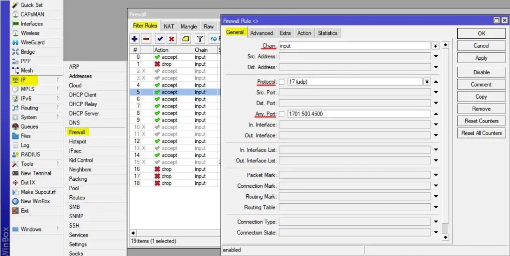 Настройка L2TP + IPSec сервера на MikroTik